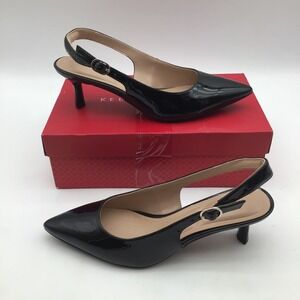 Kelly & Katie Jamet Black Slingback Kitten Heel Pumps Womens Size 8.5 M NEW